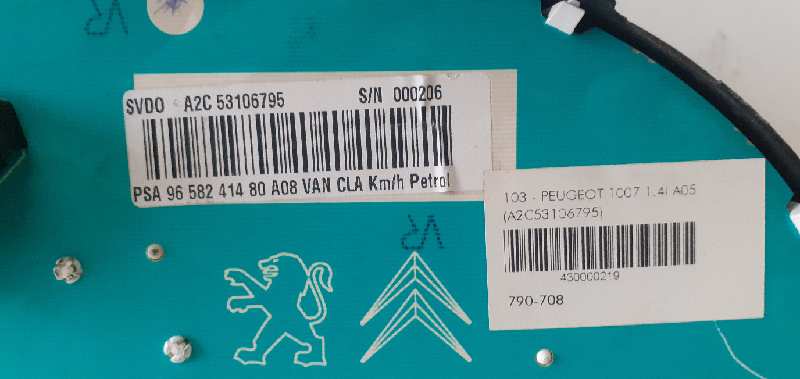 Cuadro de instrumentos KFV 9658241480 de Peugeot 1007 (km_) 2005-2010 75 CV - pieza usada
