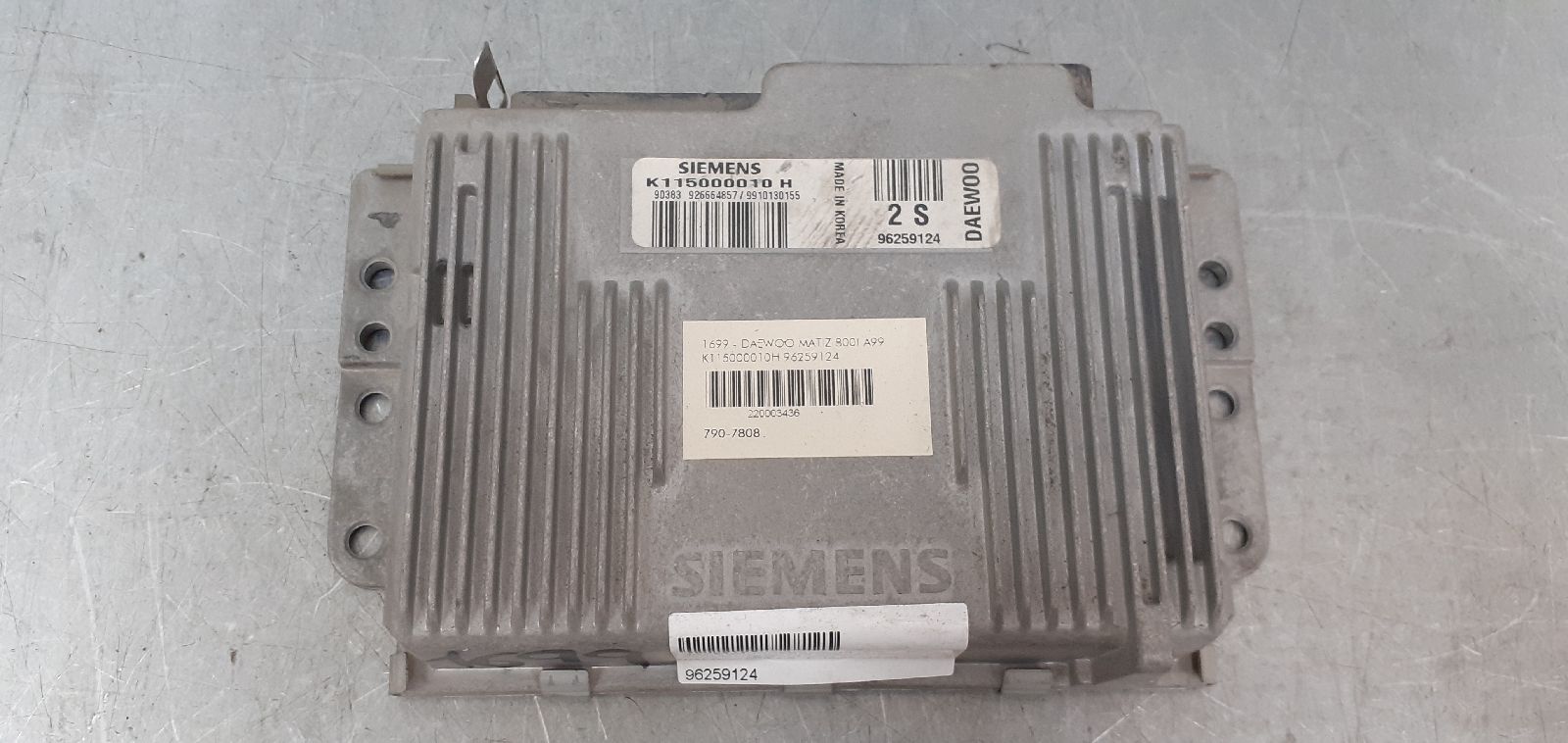 CHEVROLET Matiz M100 (1998-2001) Блок управления двигателем 96259124 25248881