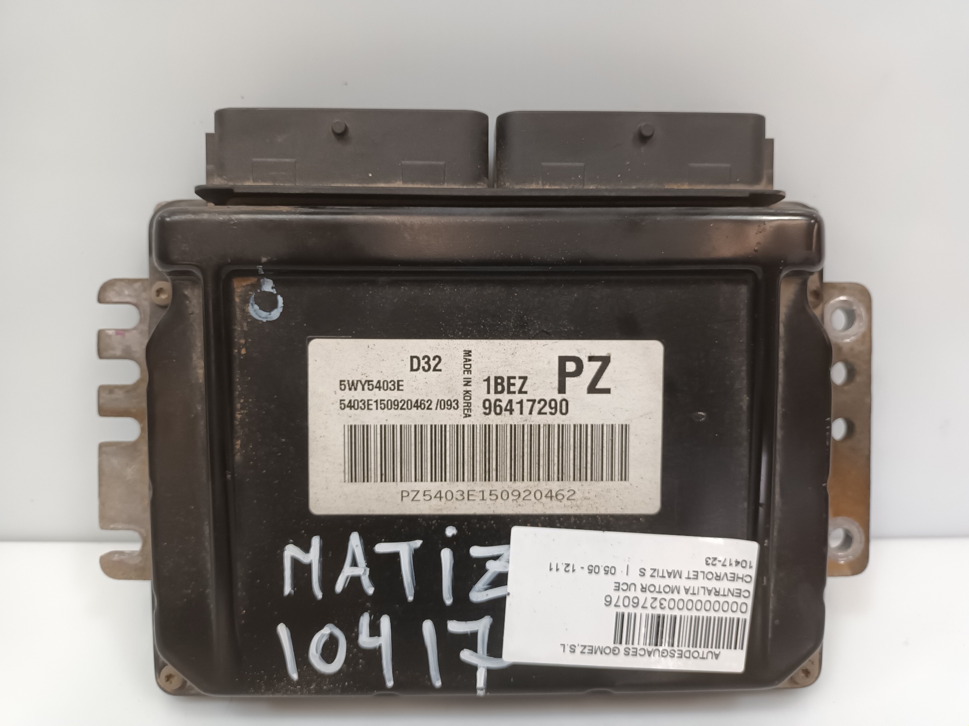 CHEVROLET Matiz 2 generation (2005-2010) Motorkontrolenhed ECU 96417290 25386802