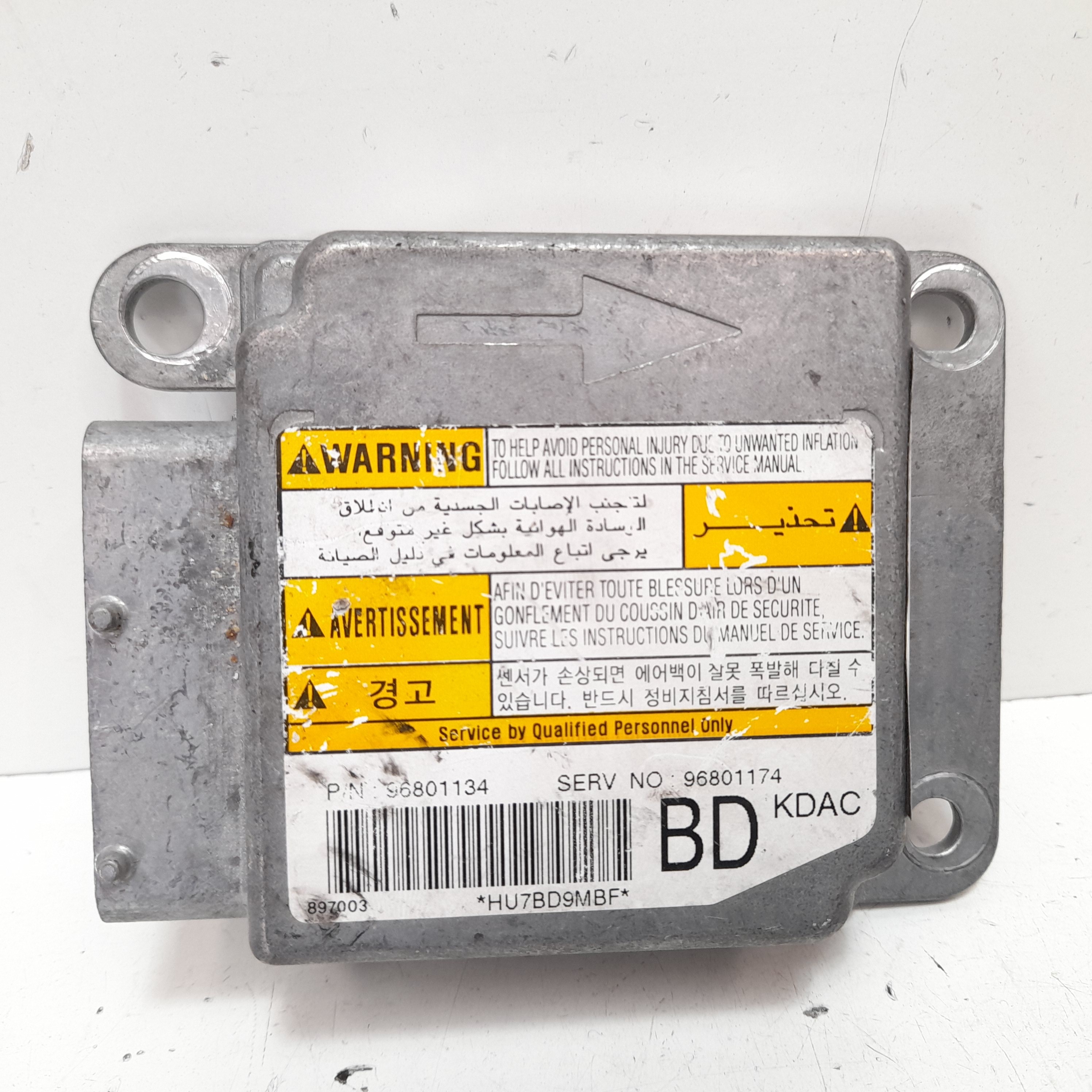 CHEVROLET Matiz 2 generation (2005-2010) SRS kontrolenhed 96801134 24884281