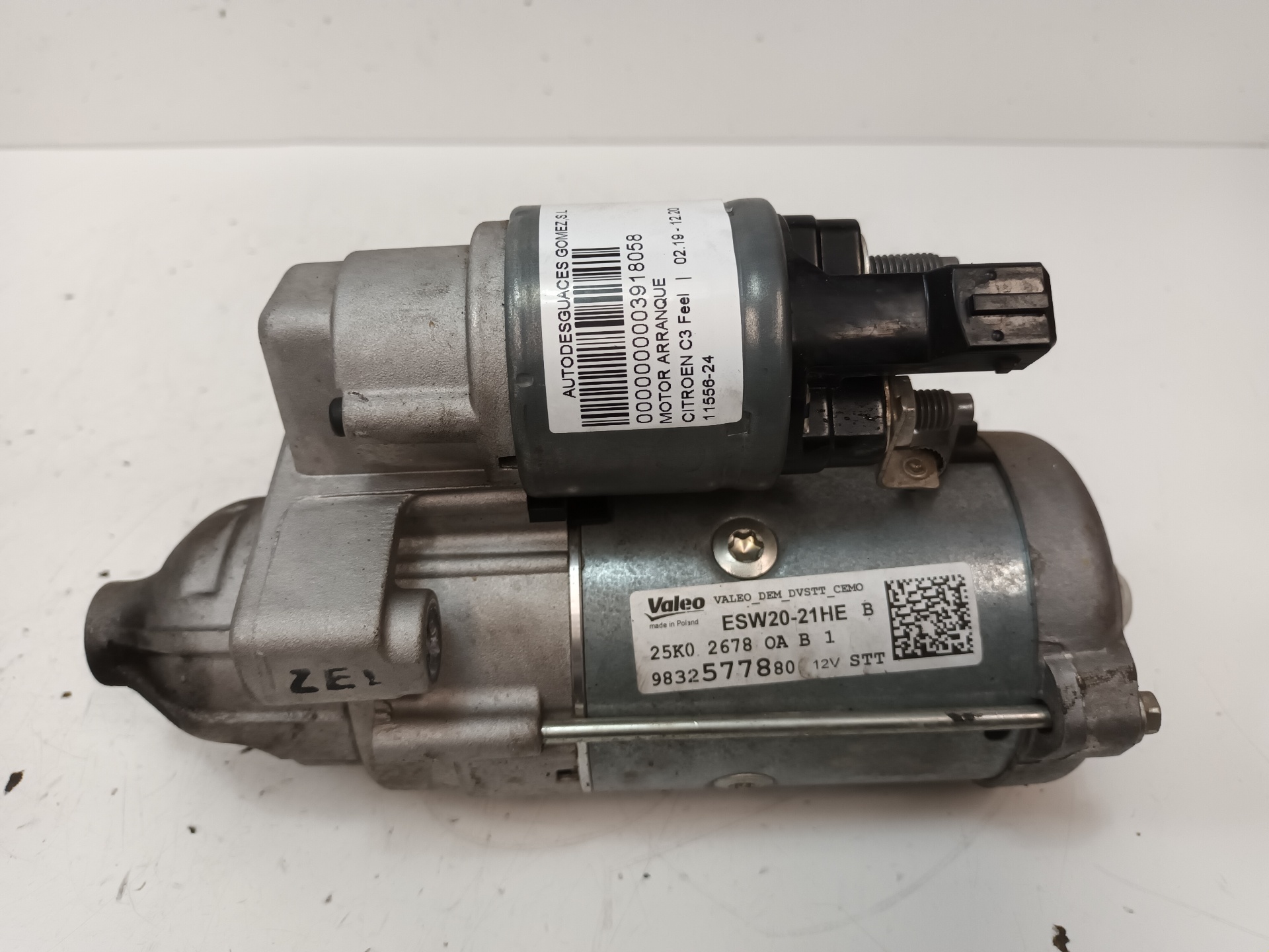 CITROËN C3 1 generation (2002-2010) Starter auto 9832577880 25390197