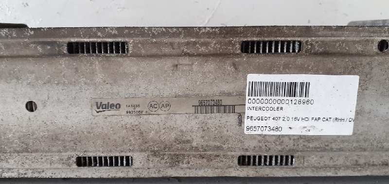 PEUGEOT 407 1 generation (2004-2010) Intercooler Radiator 9657073480 25228047