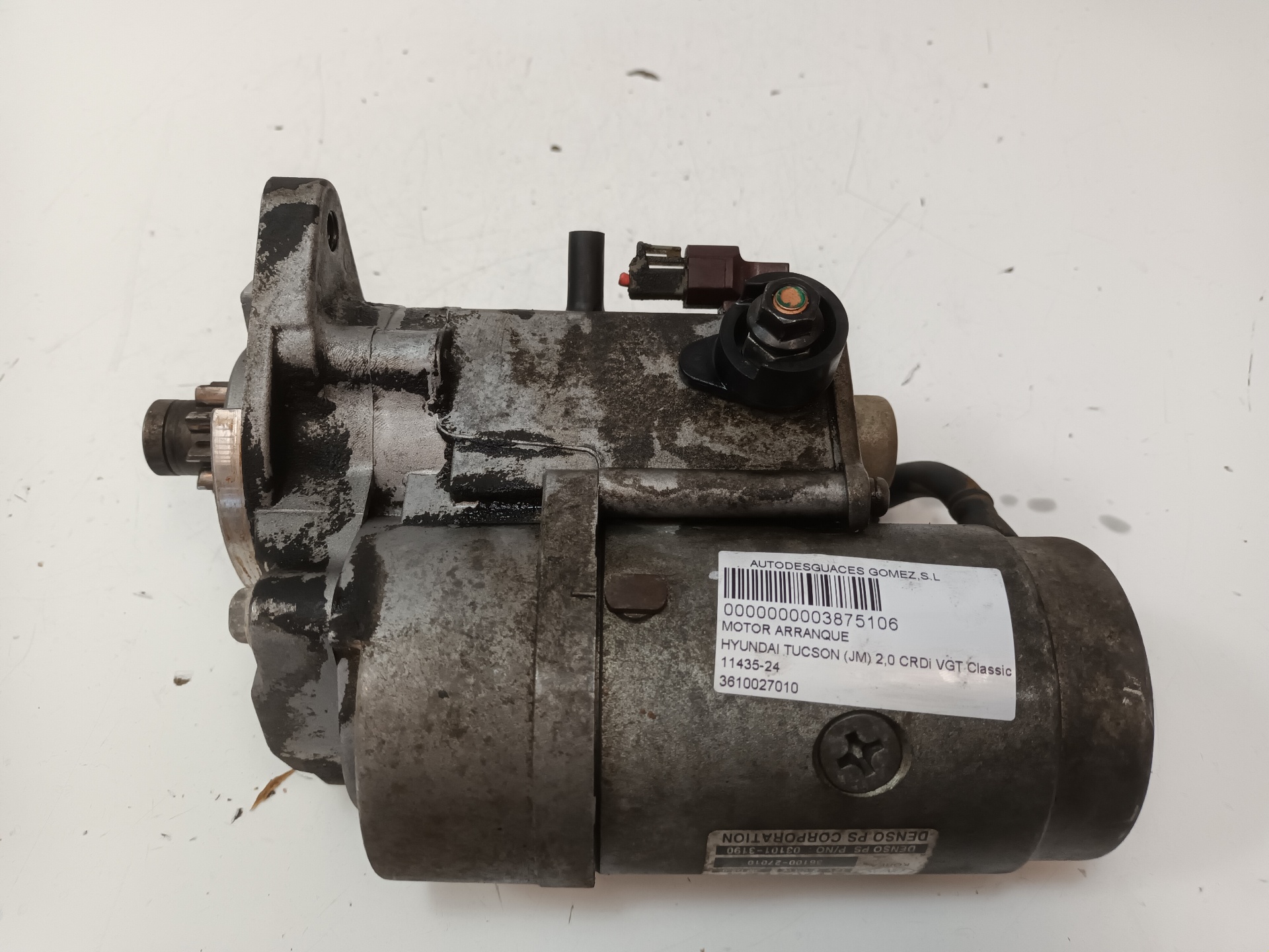 HYUNDAI Tucson 1 generation (2004-2010) Starter Motor 3610027010 24129573