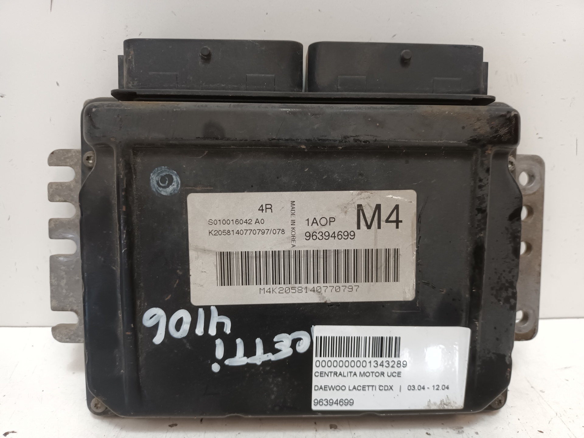 CHEVROLET Lacetti J200 (2004-2024) Motorkontrolenhed ECU 96394699 24117022