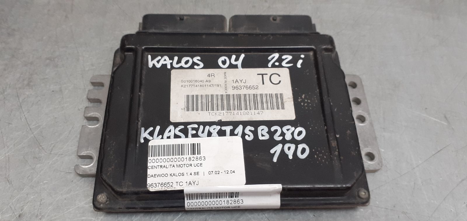 CHEVROLET Kalos 1 generation (2003-2008) Engine Control Unit ECU 96376652 25239360