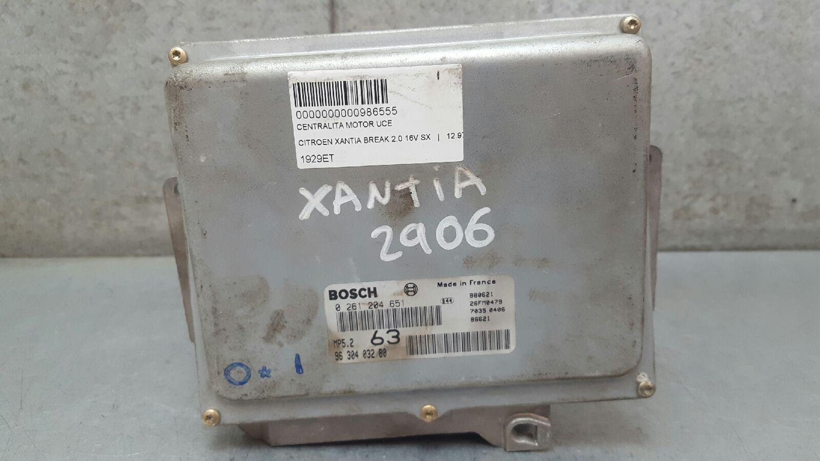 CITROËN Xantia X1 (1993-1998) Motorkontrollenhet ECU 9630403280 21983623