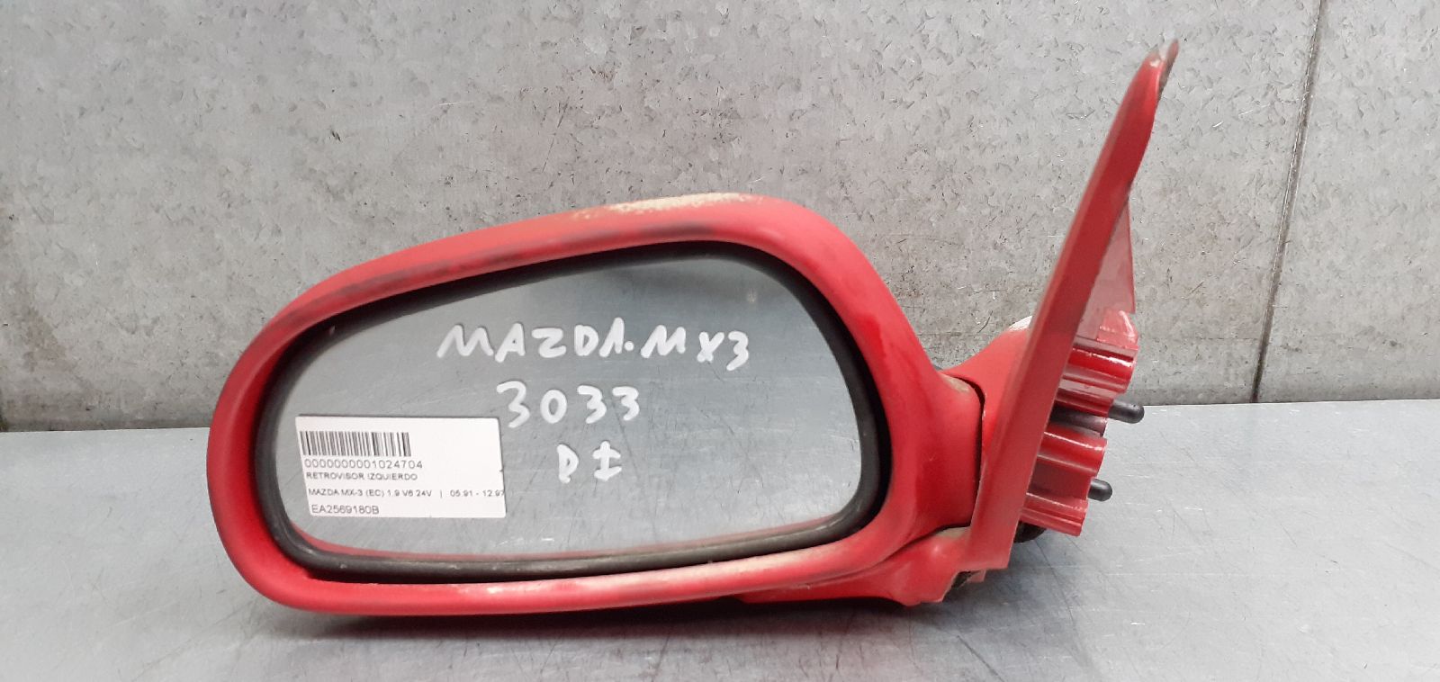 MAZDA MX-3 1 generation (1991-1998) Priekinių kairių durų veidrodis ELECTRICO 21984778