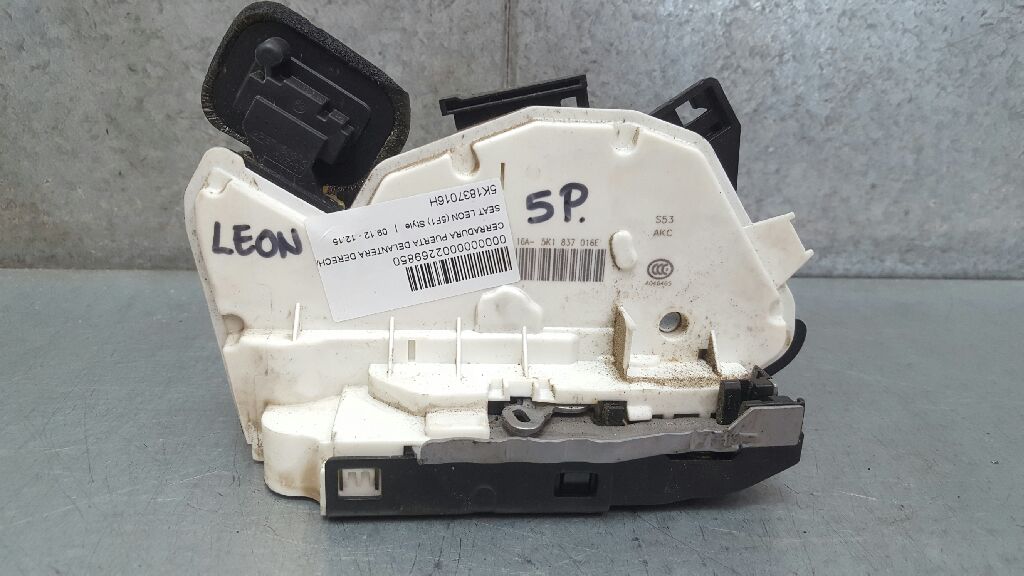 SEAT Leon 3 generation (2012-2020) Front Right Door Lock 5K1837016H 22004243