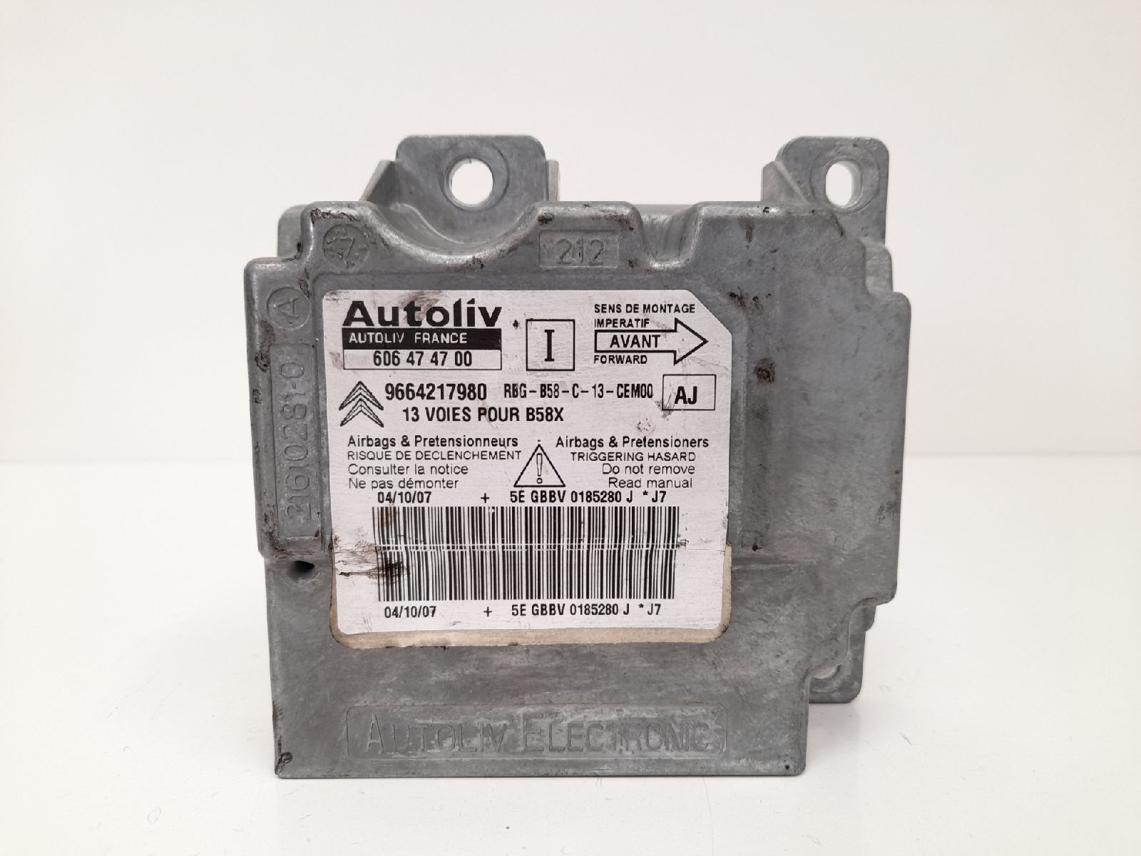 CITROËN C4 Picasso 1 generation (2006-2013) SRS Control Unit 9664217980 22031660