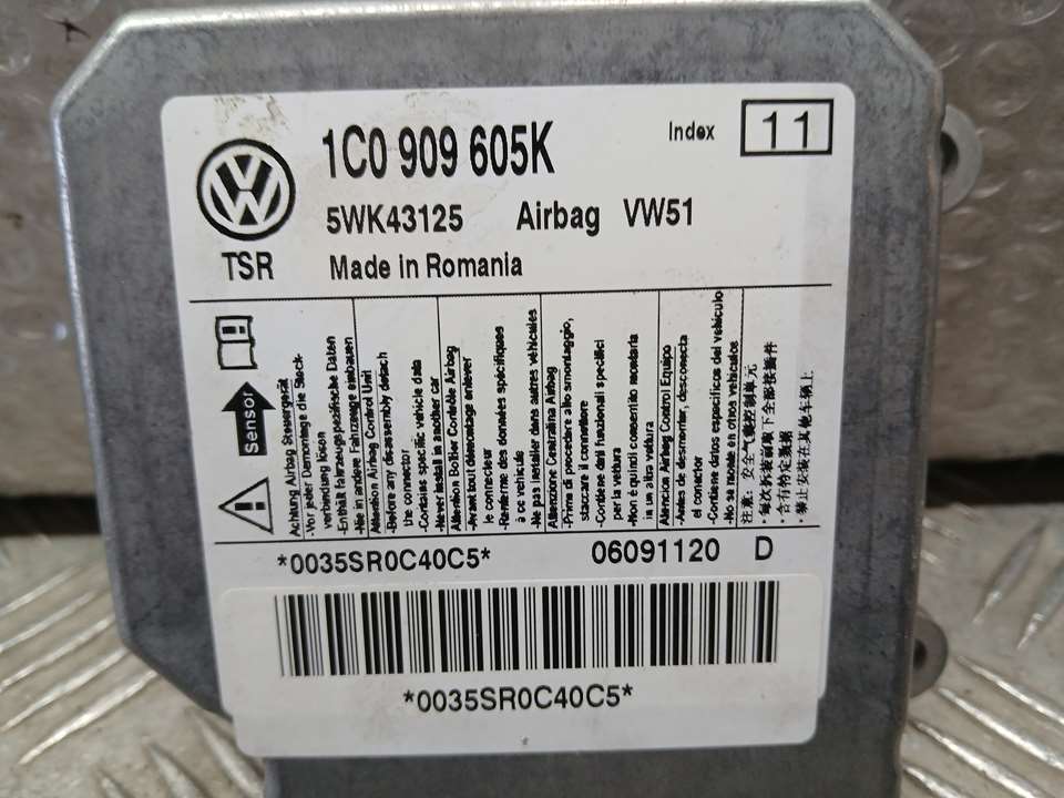 VOLKSWAGEN Polo 5 generation (2009-2017) SRS kontrollenhet 1C0909605K,5WK43125 26857064