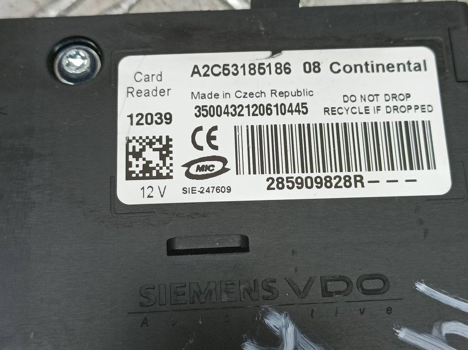 VOLKSWAGEN Scenic 3 generation (2009-2015) Ignition Lock 285909828R,A2C53185186 21740135