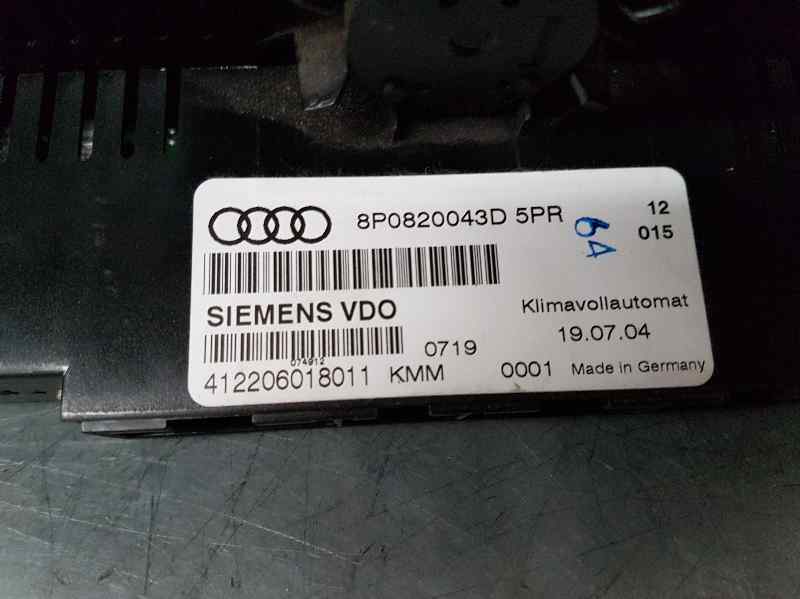 AUDI A2 8Z (1999-2005) Climate  Control Unit 8P0820043D, 412206018011, SIEMENSVDO 18594187