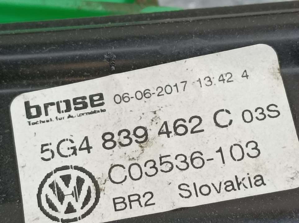 VOLKSWAGEN Golf 7 generation (2012-2024) Galinių dešinių durų stiklo pakelėjas 5GA4839462C, C03536103, ELECTRICO6PINSBROSE 23639907