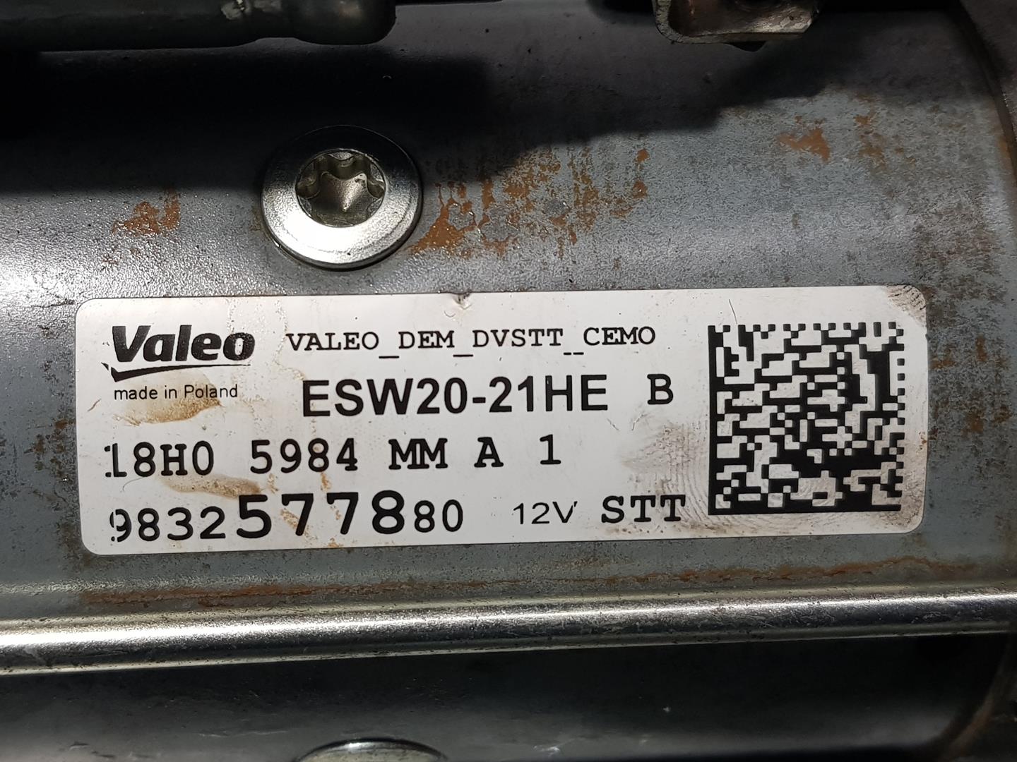 PEUGEOT 3008 2 generation (2017-2023) Starter Motor 9832577880, ESW2021HE, VALEO 24042591