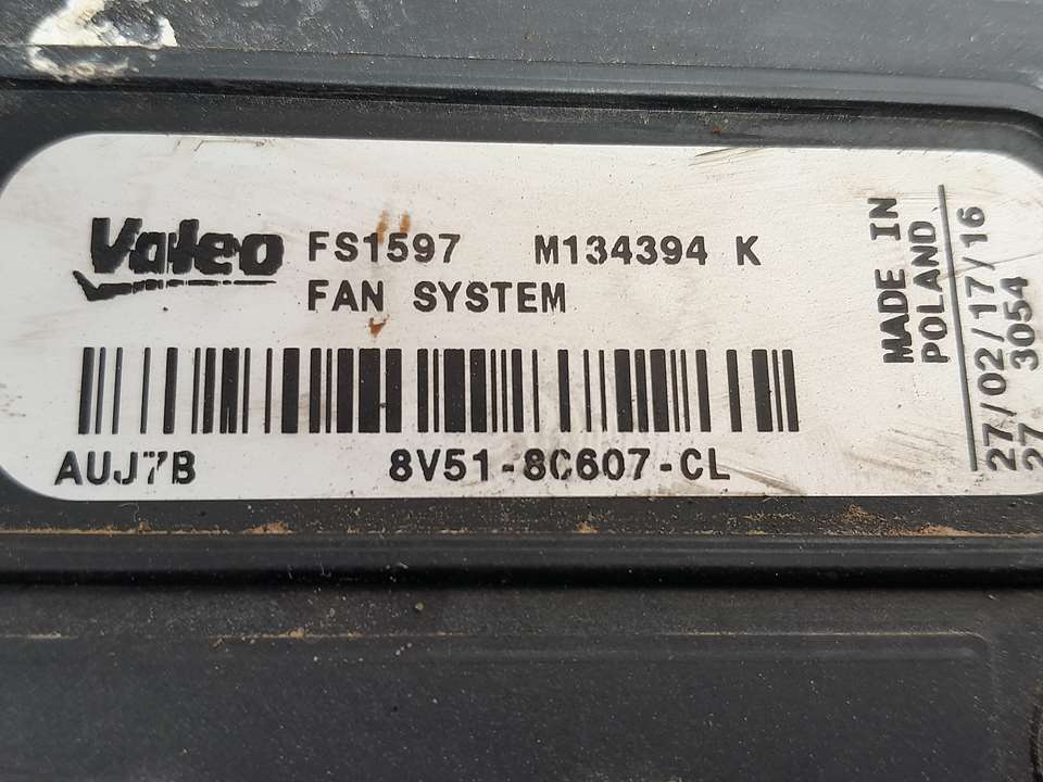 FORD Fiesta 5 generation (2001-2010) Вентилятор диффузора 8V518C607CL, M134394K, VALEO 24076754
