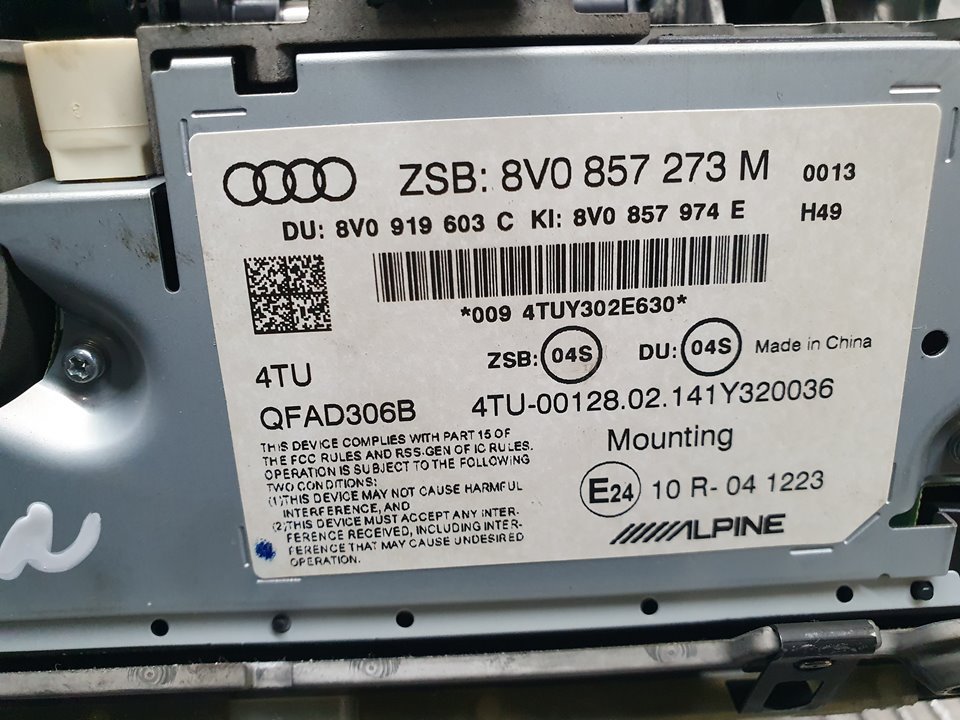 AUDI A3 8V (2012-2020) Автомагнитола с навигацией 8V0857273M 20436209