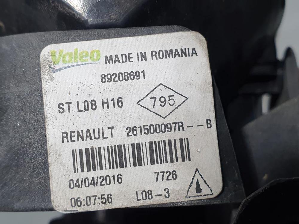 RENAULT Clio 4 generation (2012-2020) Priekinis dešinys priešrūkinis žibintas 261500097R, 89208691 18711581