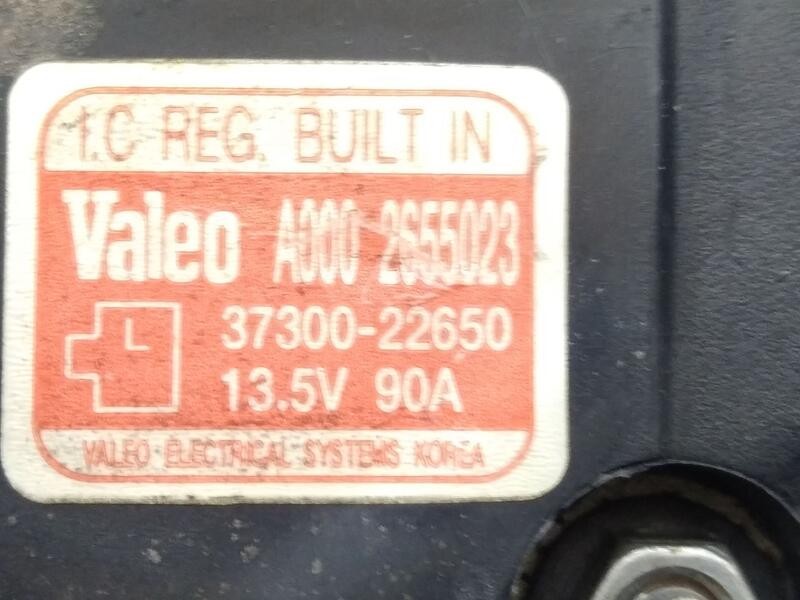 Alternador G4GC 3730022650 de Kia Sportage (je_, km_) 2004-2008 141 CV - pieza usada