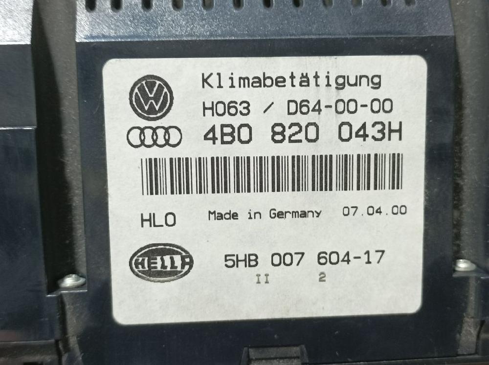 NISSAN A3 8L (1996-2003) Climate  Control Unit 4B0820043H, 5HB00760417 18690630