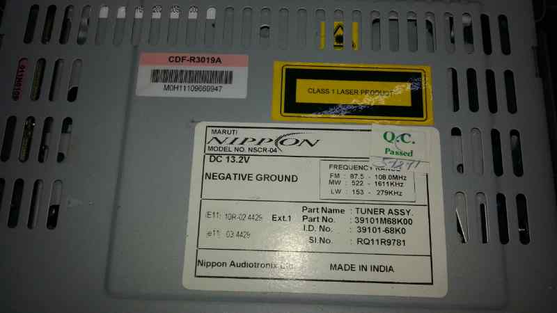 SUZUKI Alto 5 generation (1998-2020) Muzikos grotuvas be navigacijos NSCR04, NIPPON 18504486