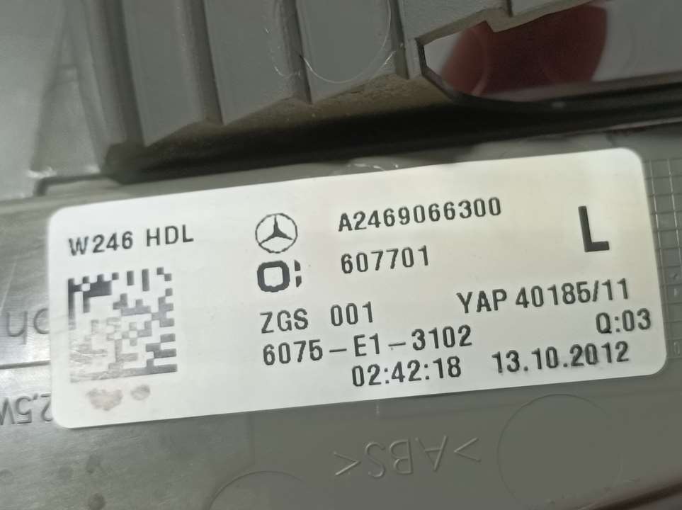 MERCEDES-BENZ B-Class W246 (2011-2020) Vasen takavalo INTERIOR, 02469066300 24114041
