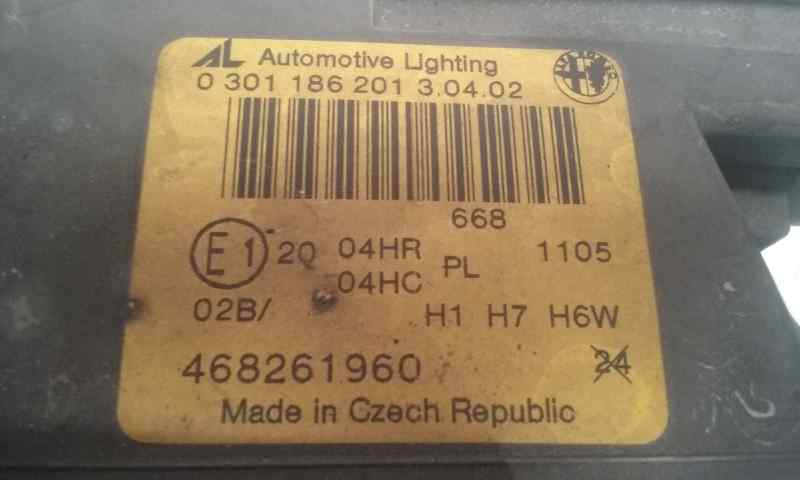 ALFA ROMEO 147 2 generation (2004-2010) Front Left Headlight 468261960, 0301186201, PULIR 18590582