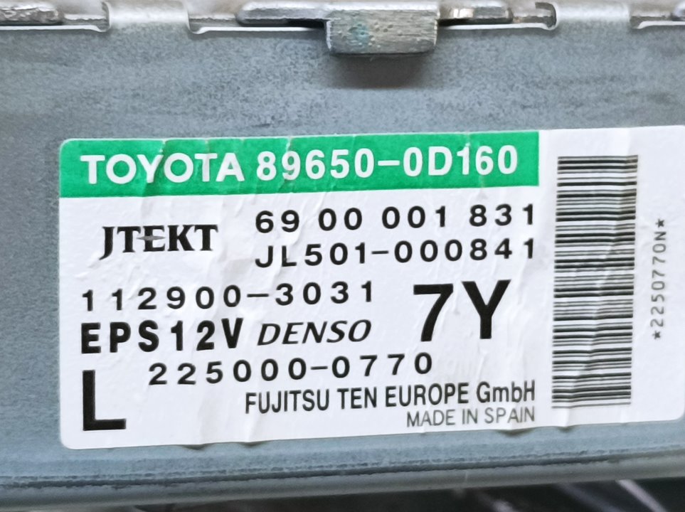 TOYOTA Yaris 2 generation (2005-2012) Kontrollenhet for servostyring 896500D160, 6900001831 20677908