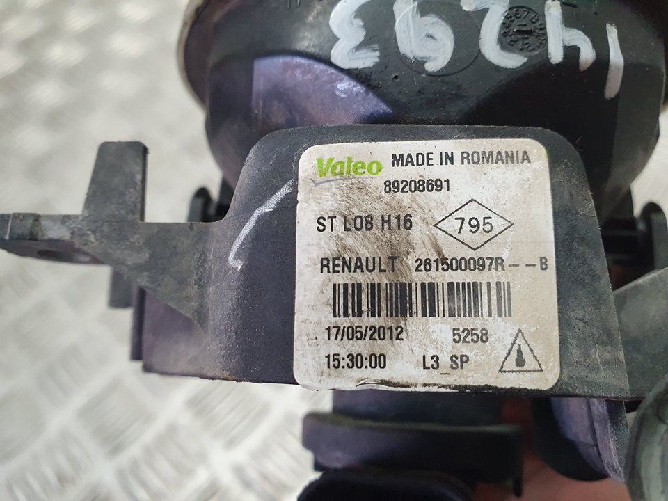 RENAULT Kangoo 2 generation (2007-2021) Противотуманка бампера передняя правая 261500097R,89208691 23639096