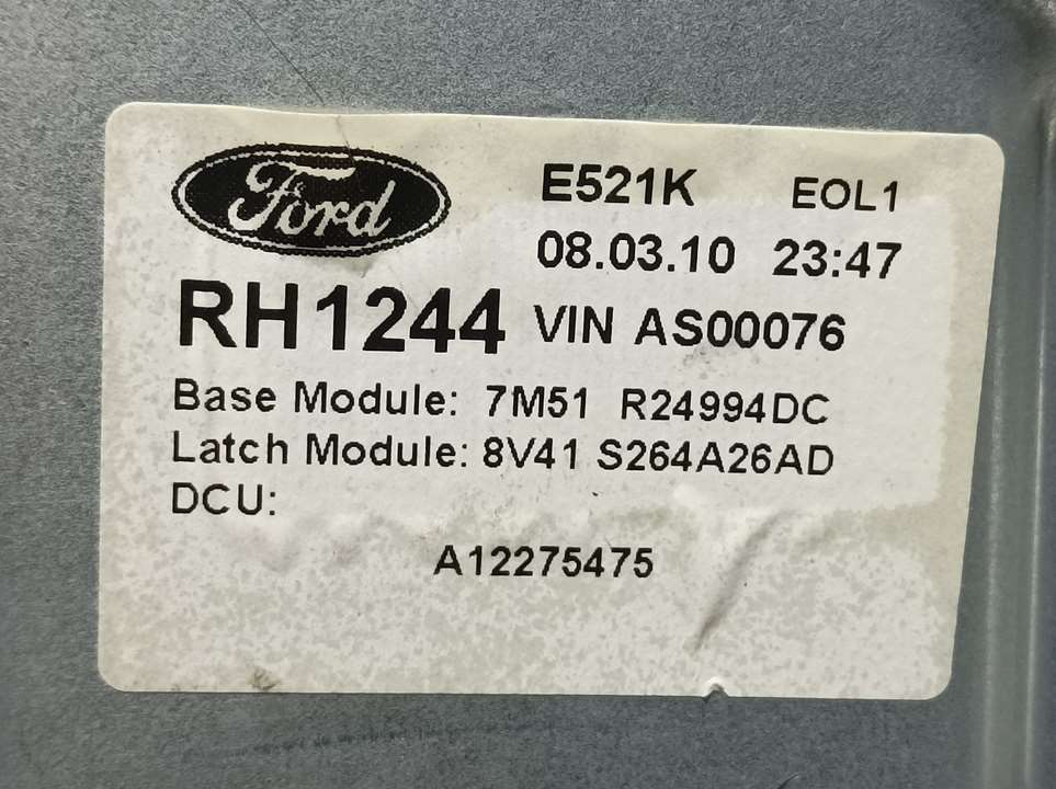 FORD Kuga 2 generation (2013-2020) Rear Right Door Window Regulator 8V41S264A26AD, A12275475 23541414