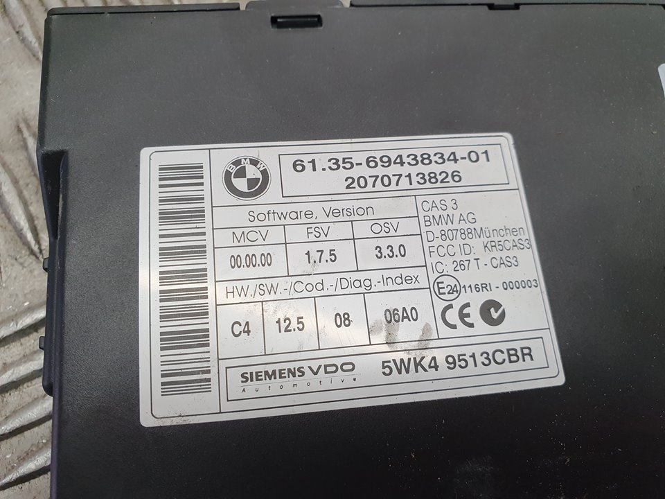 BMW 1 Series E81/E82/E87/E88 (2004-2013) Other Control Units 694383401,9513CBR 23635335