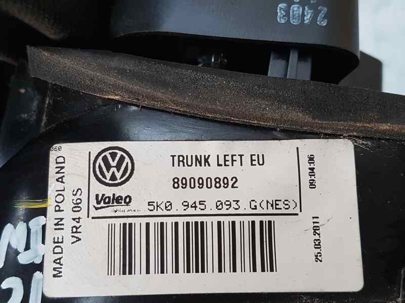 VOLKSWAGEN Golf 6 generation (2008-2015) Rear Left Taillight 5K0945093G, 89090892, VALEO-INTERIOR 18653569