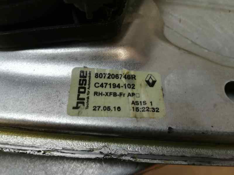 RENAULT Megane 3 generation (2008-2020) Priekšējo labo durvju logu pacēlājs 807206746R, 6PINS 18623858