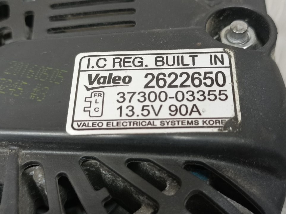 Alternador G4LA 3730003355 de Hyundai I20 2014-0 84 CV con 99866 km - pieza usada