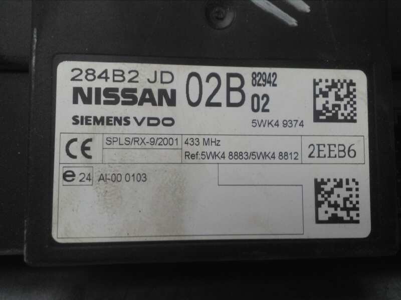 NISSAN X-Trail T31 (2007-2014) Komforta vadības bloks 284B2JD02B, 5WK9374, SIEMENSVDO 18621929