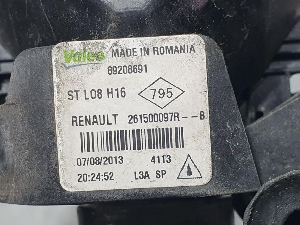 RENAULT Captur 1 generation (2013-2019) Противотуманка бампера передняя правая 261500097R, 89208691 21941153