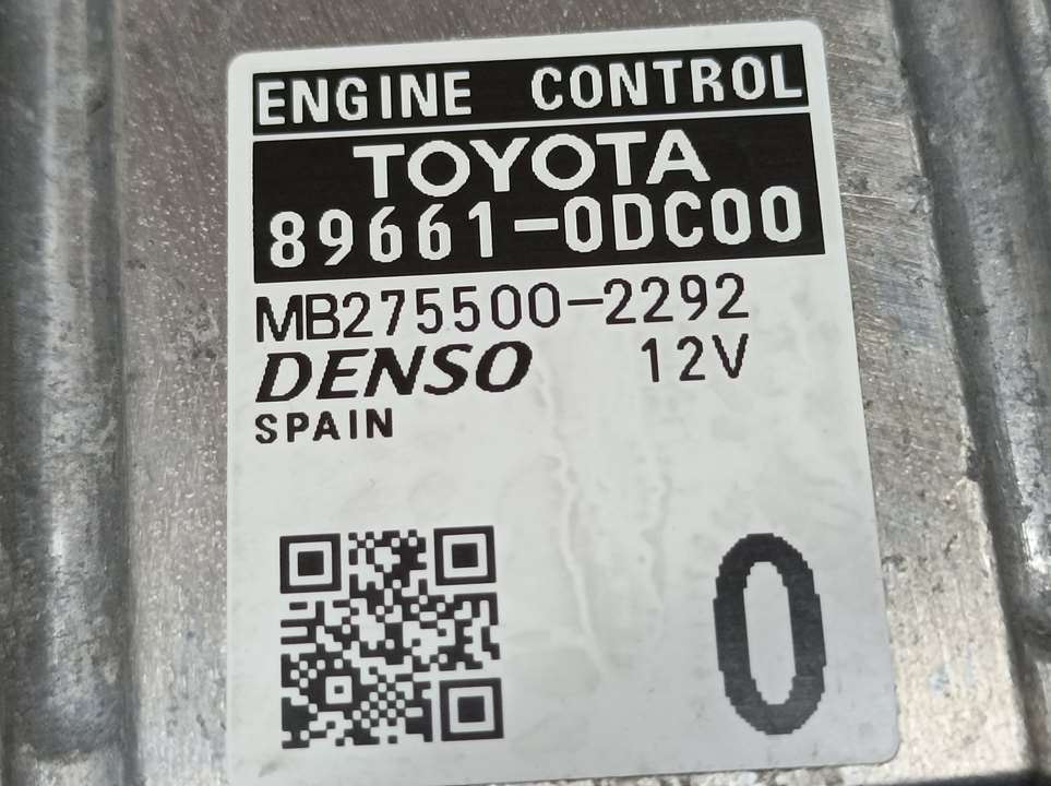 TOYOTA Yaris 3 generation (2010-2019) Engine Control Unit ECU 896610DC00, 2755002292, DENSO 25265132