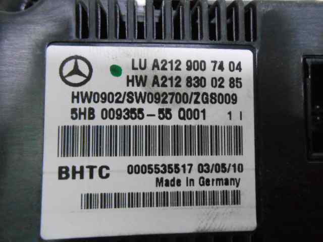 MERCEDES-BENZ E-Class W212/S212/C207/A207 (2009-2016) Climate  Control Unit 5HB00935555Q001,A2129007404 18475117