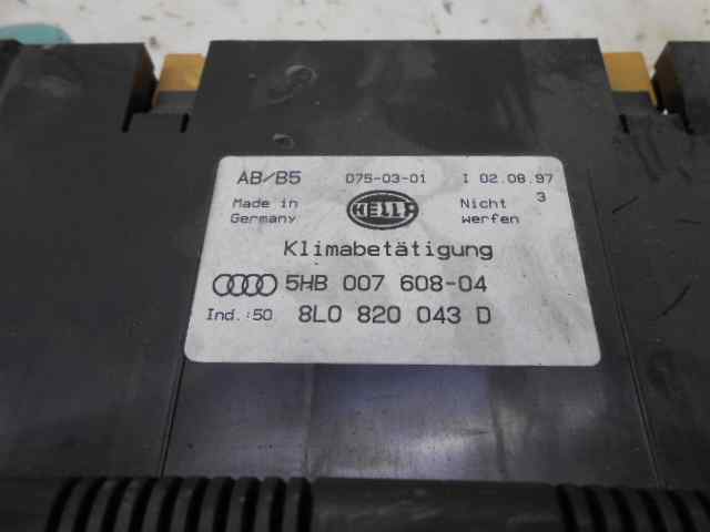 ALFA ROMEO A3 8L (1996-2003) Climate  Control Unit 5HB00760804,8L0820043D 18489621