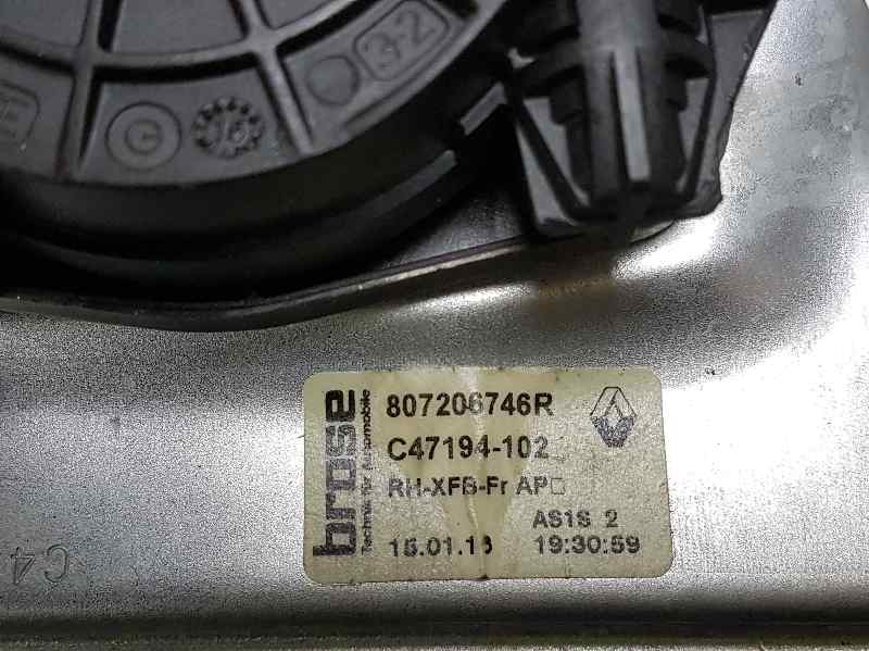 RENAULT Megane 3 generation (2008-2020) Front Right Door Window Regulator 807206746R, 6PINS 18606150