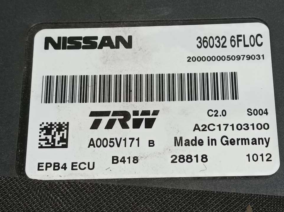 NISSAN Qashqai 2 generation (2013-2023) Muut ohjausyksiköt 360326FL0C, A2C17103100 24105024