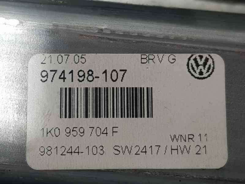 VOLKSWAGEN Passat B6 (2005-2010) Aizmugurējo labo durvju loga vadības motorīts 1K0959704F 23712447