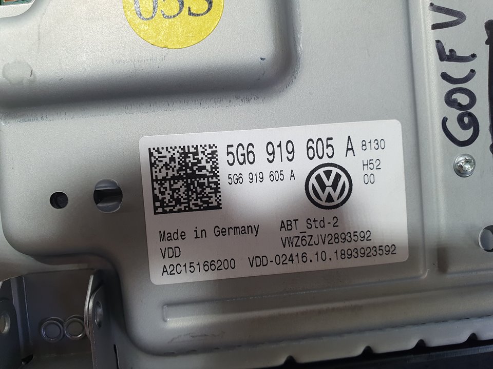 VOLKSWAGEN Golf 7 generation (2012-2024) Music Player With GPS 5G6919605A, A2C15166200 24076602
