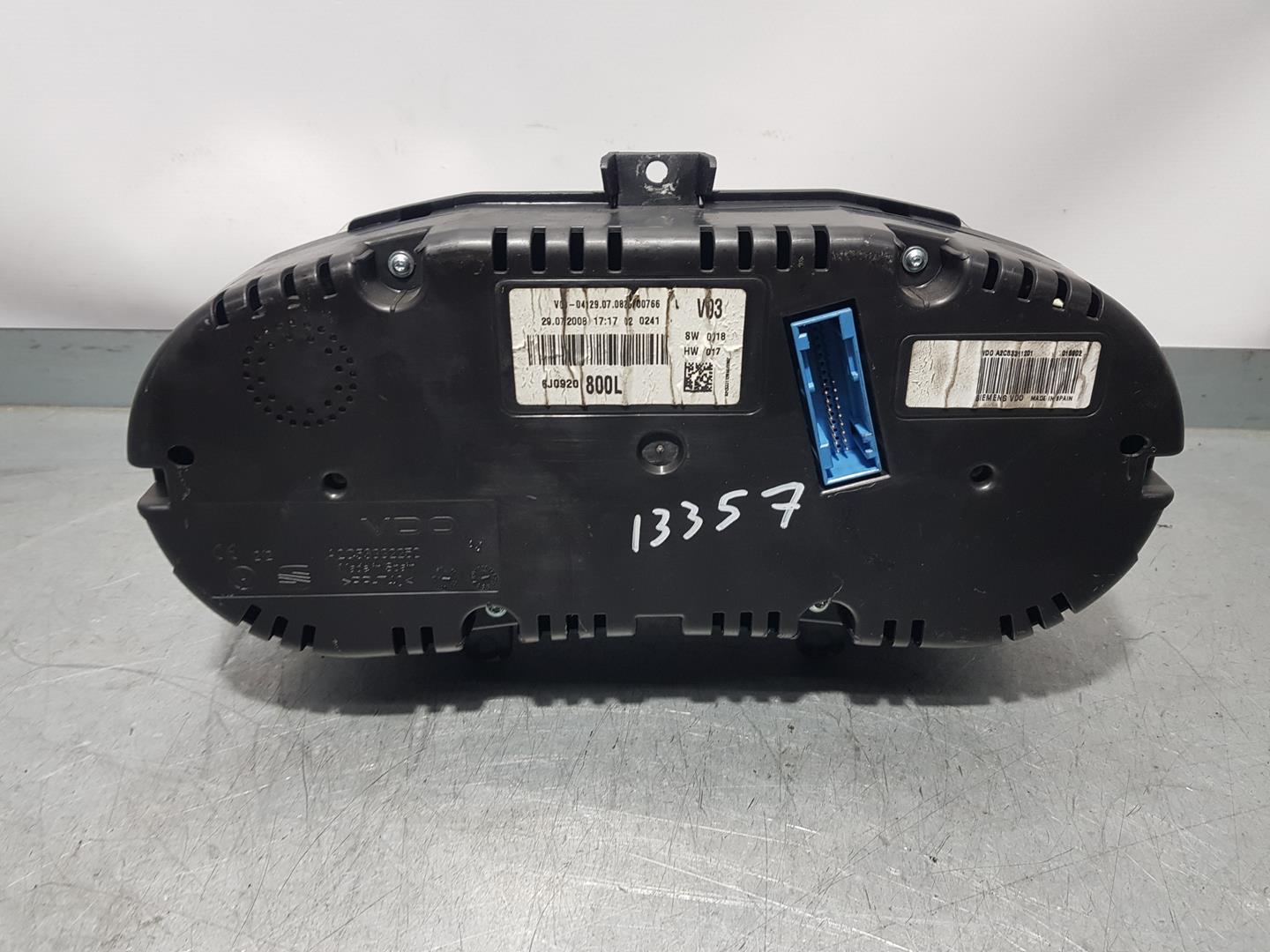 SEAT Ibiza 4 generation (2008-2017) Speedometer 6J0920800L, A2C53311201, SIEMENSVDO 18693111