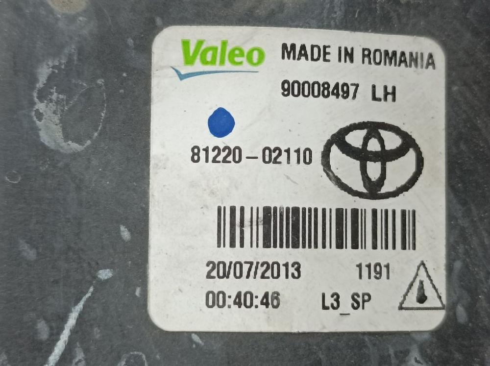 TOYOTA Verso 1 generation (2009-2015) Левая противотуманка переднего бампера 8122002110, 90008497 20412988