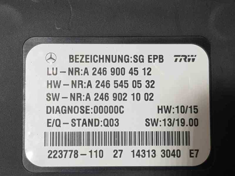 MERCEDES-BENZ A-Class W176 (2012-2018) Other Control Units 2469004512 18679001