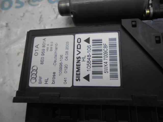 DODGE A4 B6/8E (2000-2005) Motor de control geam ușa  stânga spate 8E0959801A, 105998106 18486406