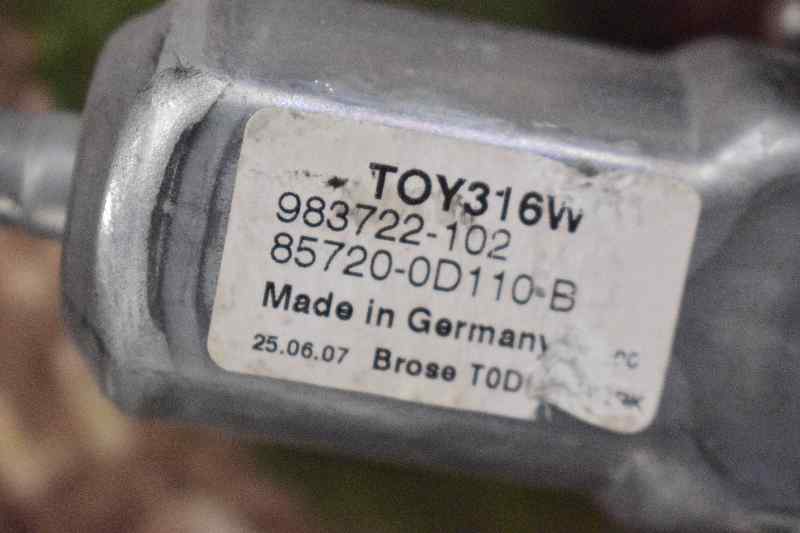 TOYOTA Yaris 2 generation (2005-2012) Priekšējo kreiso durvju logu pacēlājs 10PINS,857200D110B 18567189