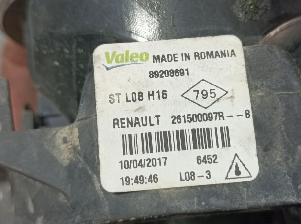 RENAULT Kangoo 2 generation (2007-2021) Левая противотуманка переднего бампера 261500097R, VALEO 18719135