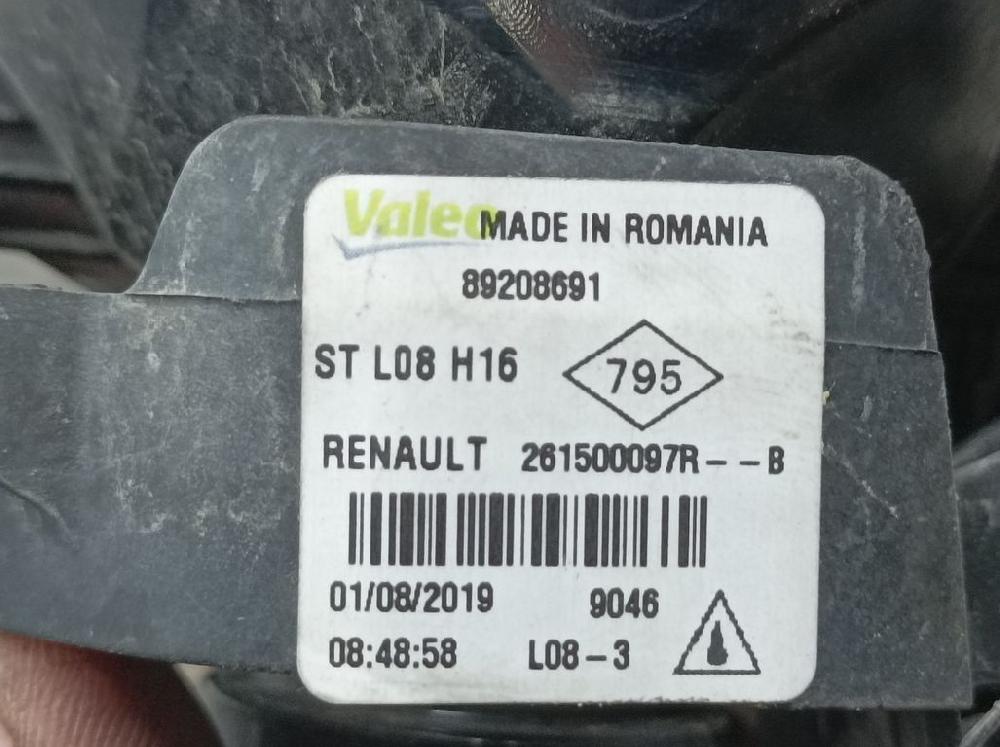 DACIA Sandero 2 generation (2013-2020) Противотуманка бампера передняя правая 261500097R,89208691 23631985