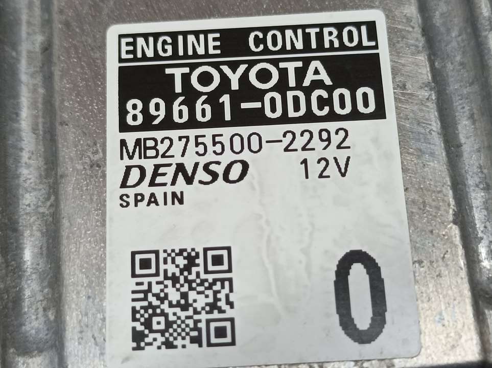 TOYOTA Yaris 3 generation (2010-2019) Engine Control Unit ECU 896610DC00,2755002292 25265132